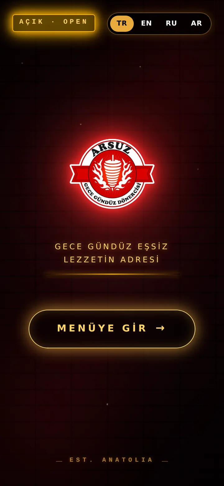 Arsuz Gece Dönercisi menü önizleme