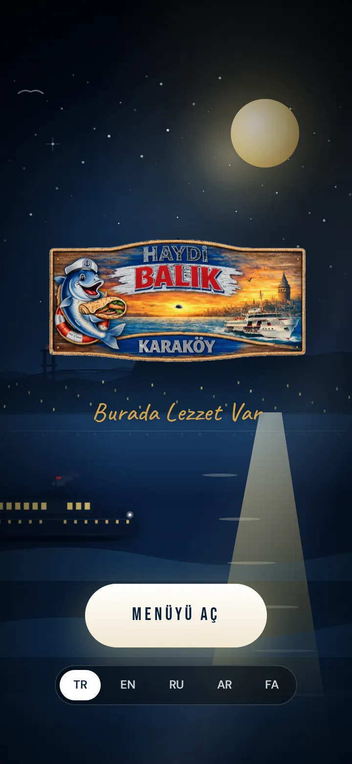 Haydi Balık menü önizleme