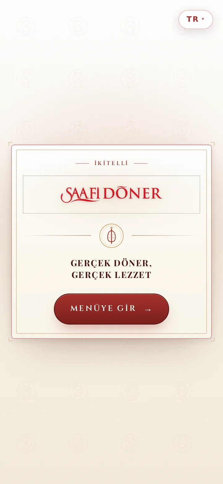Saafi Döner menü önizleme