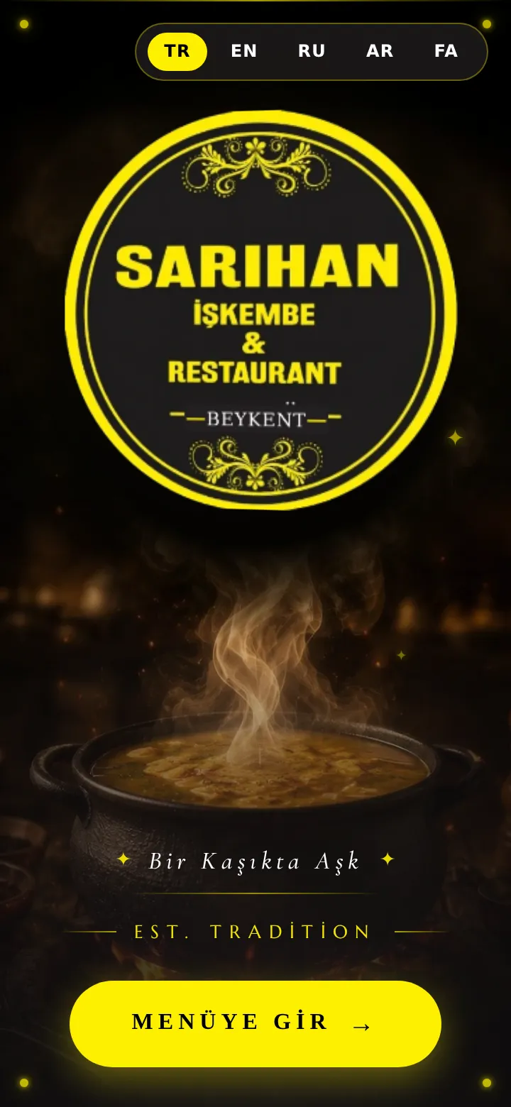 Sarıhan İşkembe & Restaurant Beykent menü önizleme
