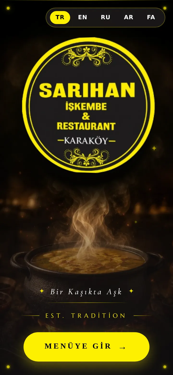 Sarıhan İşkembe & Restaurant Karaköy menü önizleme